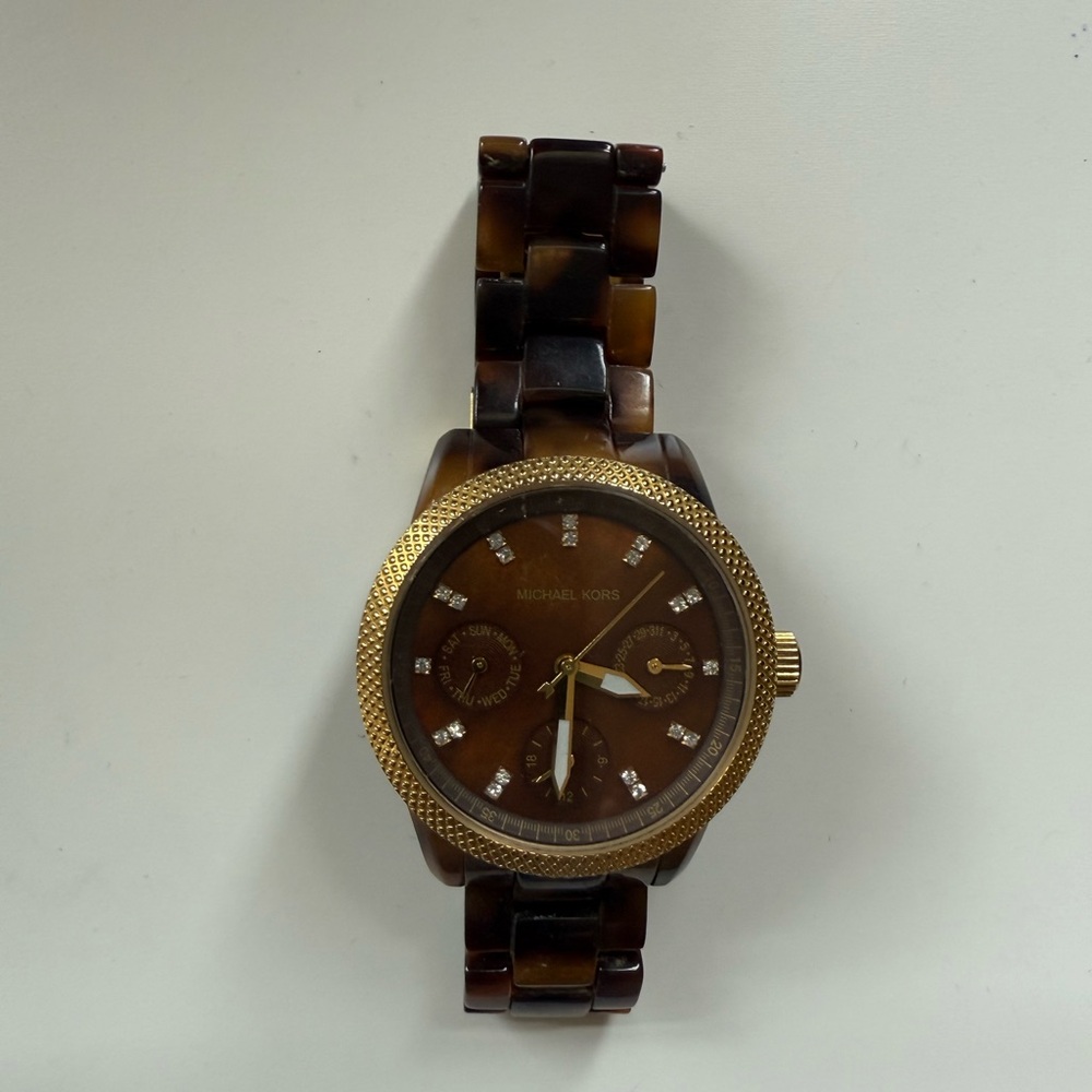 Michael Kors Tortoise and Gold Men's Watch